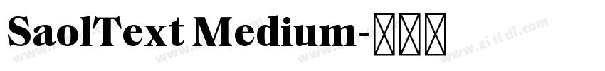SaolText Medium字体转换